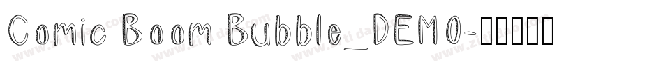 Comic Boom Bubble_DEMO字体转换